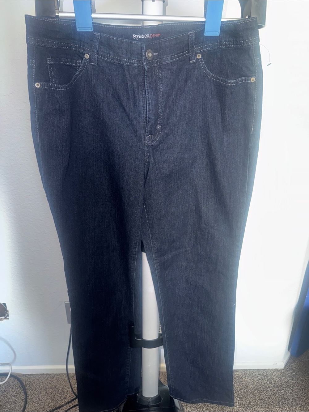Style & Co. Dark Blue Straight Leg Jeans